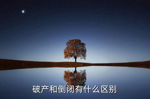 破產(chǎn)和倒閉有什么區(qū)別