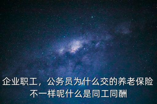 企業(yè)職工，公務(wù)員為什么交的養(yǎng)老保險(xiǎn)不一樣呢什么是同工同酬