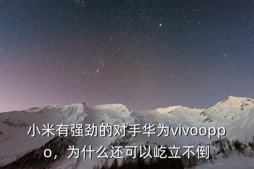 小米有強勁的對手華為vivooppo，為什么還可以屹立不倒