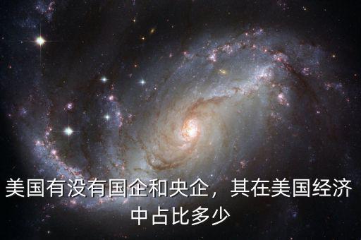 美國有沒有國企和央企，其在美國經(jīng)濟中占比多少