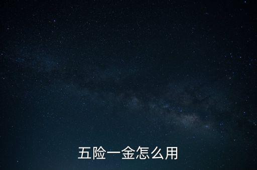 五險(xiǎn)一金怎么用