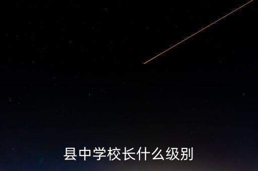 宋麗萍簡歷什么級(jí)別,縣中學(xué)校長什么級(jí)別