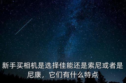 新手買相機是選擇佳能還是索尼或者是尼康，它們有什么特點