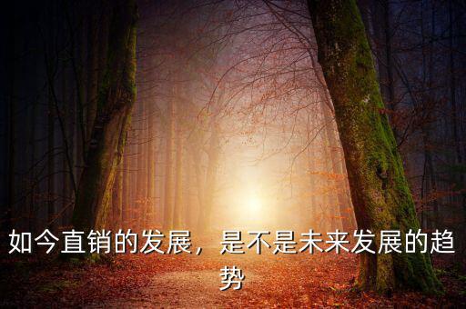 如今直銷的發(fā)展，是不是未來發(fā)展的趨勢