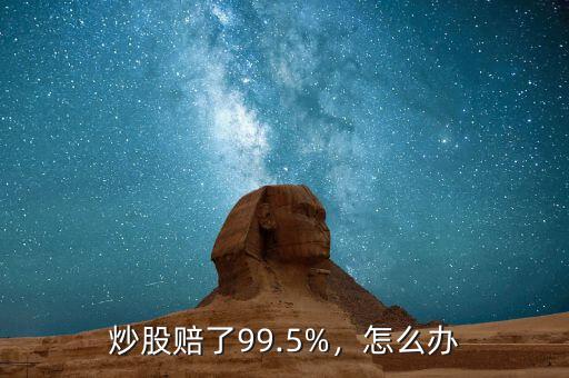 炒股賠了99.5%，怎么辦