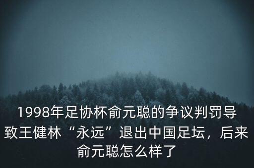 1998年足協(xié)杯俞元聰?shù)臓?zhēng)議判罰導(dǎo)致王健林“永遠(yuǎn)”退出中國(guó)足壇，后來俞元聰怎么樣了