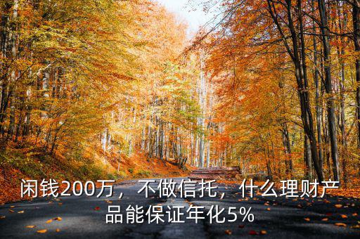 閑錢200萬，不做信托，什么理財(cái)產(chǎn)品能保證年化5%