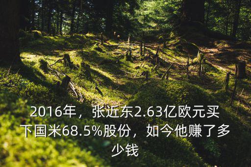 2016年，張近東2.63億歐元買下國米68.5%股份，如今他賺了多少錢