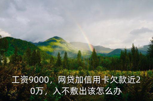 工資9000，網(wǎng)貸加信用卡欠款近20萬，入不敷出該怎么辦