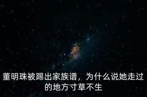 董明珠被踢出家族譜，為什么說她走過的地方寸草不生