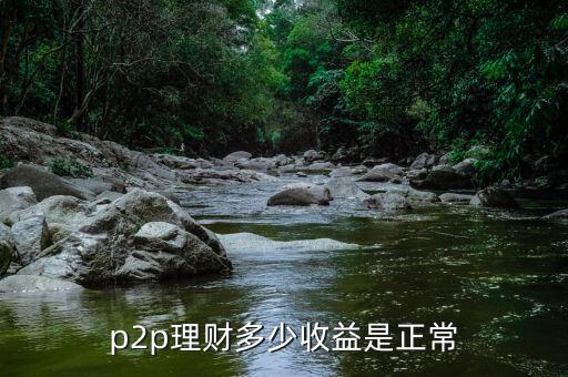 p2p理財多少收益是正常