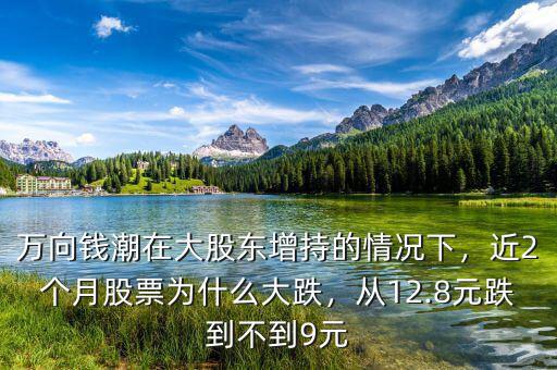 萬向錢潮在大股東增持的情況下，近2個月股票為什么大跌，從12.8元跌到不到9元