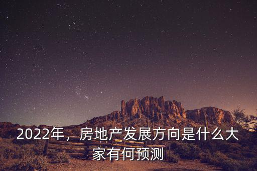 2022年，房地產(chǎn)發(fā)展方向是什么大家有何預測