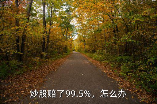 炒股賠了99.5%，怎么辦