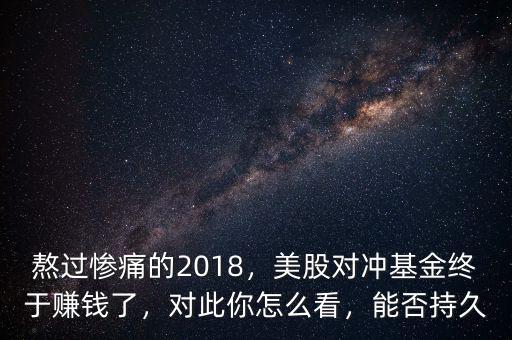 熬過慘痛的2018，美股對沖基金終于賺錢了，對此你怎么看，能否持久