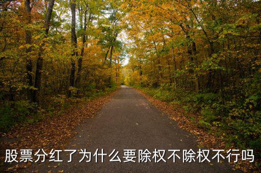 股票分紅了為什么要除權(quán)不除權(quán)不行嗎