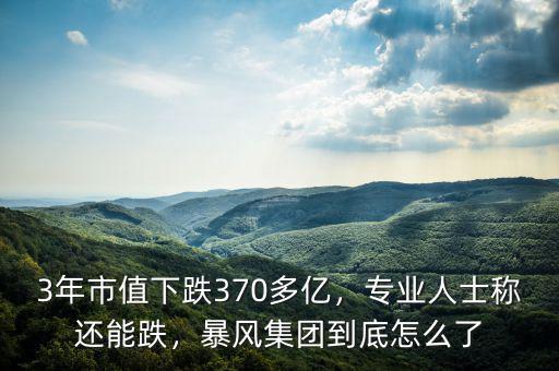 3年市值下跌370多億，專業(yè)人士稱還能跌，暴風(fēng)集團(tuán)到底怎么了