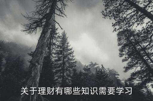 理財需要什么,關(guān)于理財有哪些知識需要學(xué)習