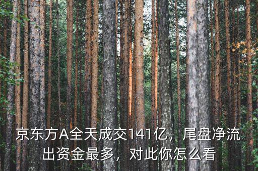 京東方A全天成交141億，尾盤凈流出資金最多，對此你怎么看