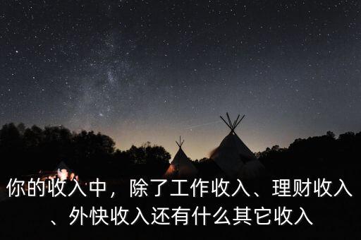 你的收入中，除了工作收入、理財收入、外快收入還有什么其它收入