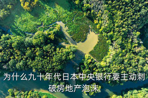 為什么九十年代日本中央銀行要主動刺破房地產(chǎn)泡沫