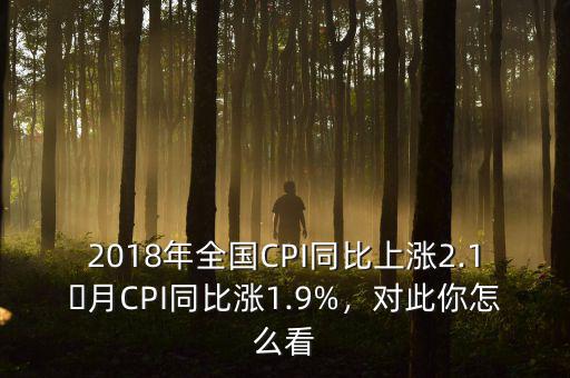 2018年全國(guó)CPI同比上漲2.1月CPI同比漲1.9%，對(duì)此你怎么看