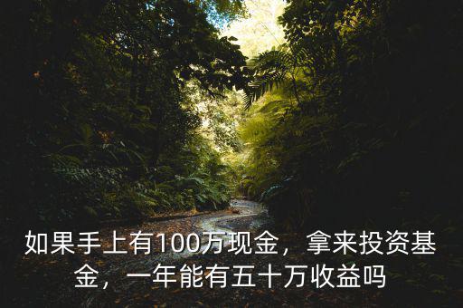 如果手上有100萬現(xiàn)金，拿來投資基金，一年能有五十萬收益嗎