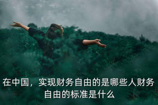 在中國，實現(xiàn)財務自由的是哪些人財務自由的標準是什么