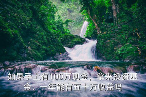 如果手上有100萬現(xiàn)金，拿來投資基金，一年能有五十萬收益嗎