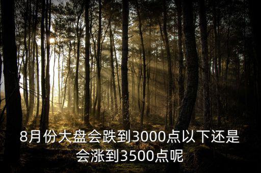 8月份大盤會跌到3000點(diǎn)以下還是會漲到3500點(diǎn)呢