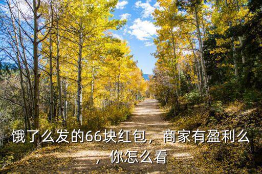 餓了么發(fā)的66塊紅包，商家有盈利么，你怎么看