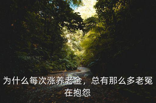 為什么每次漲養(yǎng)老金，總有那么多老冤在抱怨