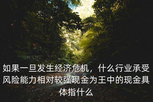 如果一旦發(fā)生經(jīng)濟危機，什么行業(yè)承受風險能力相對較強現(xiàn)金為王中的現(xiàn)金具體指什么