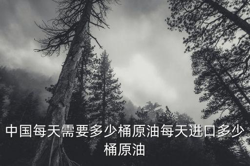 中國每天需要多少桶石油,每天進(jìn)口多少桶原油