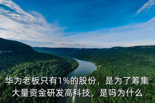 華為老板只有1%的股份，是為了籌集大量資金研發(fā)高科技，是嗎為什么