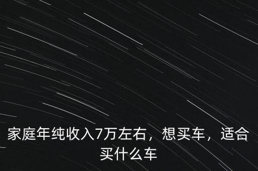 家庭年純收入7萬左右，想買車，適合買什么車