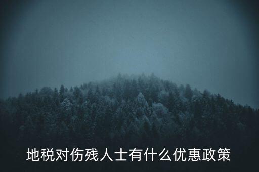 地稅對(duì)傷殘人士有什么優(yōu)惠政策