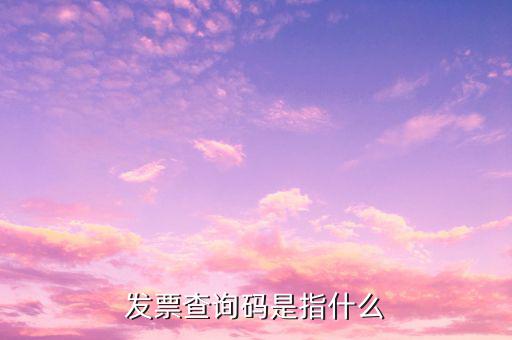 發(fā)票查詢碼是指什么