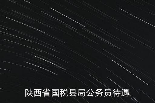 陜西省國稅縣局公務(wù)員待遇