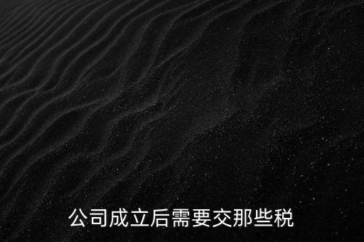 辦一個企業(yè)都需要交什么稅，公司成立后需要交那些稅