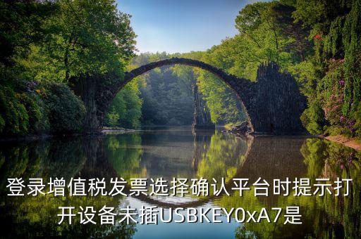 登錄增值稅發(fā)票選擇確認平臺時提示打開設備未插USBKEY0xA7是