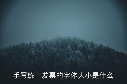 手寫(xiě)統(tǒng)一發(fā)票的字體大小是什么