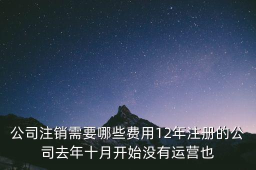 企業(yè)注銷要交些什么稅，公司注銷需要哪些費用12年注冊的公司去年十月開始沒有運營也