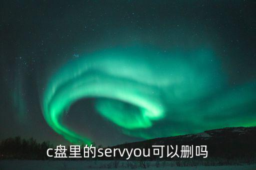 c盤里的servyou可以刪嗎