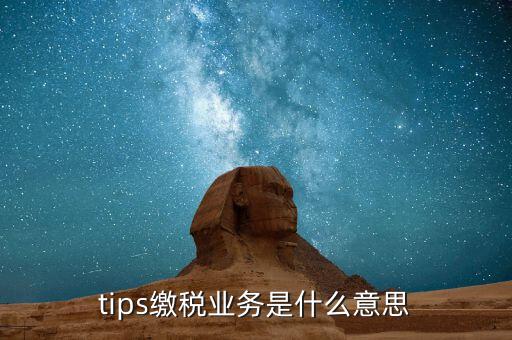 地稅tips繳款是什么意思，tips扣稅是什么意思