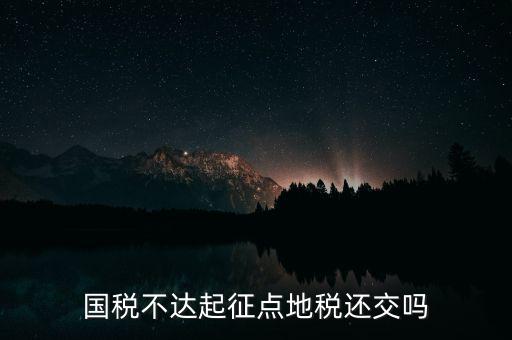 不達(dá)起征點(diǎn)什么意思，小規(guī)模不達(dá)起征點(diǎn)的是否計提印花稅