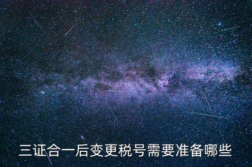 什么情況變更稅號，三證合一后變更稅號需要準備哪些