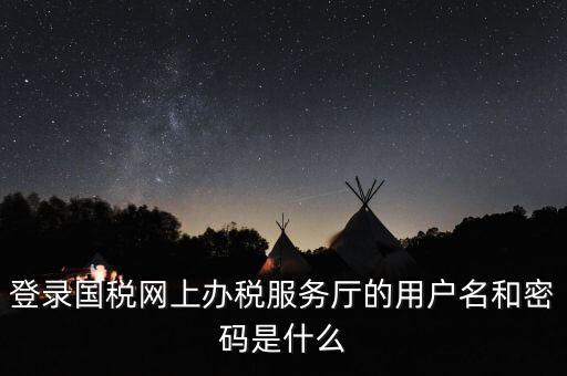 登錄國稅網(wǎng)上辦稅服務廳的用戶名和密碼是什么