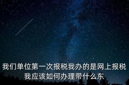 我們單位第一次報稅我辦的是網(wǎng)上報稅我應(yīng)該如何辦理帶什么東