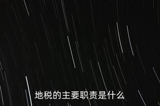 我為地稅做什么，地稅的主要職責(zé)是什么